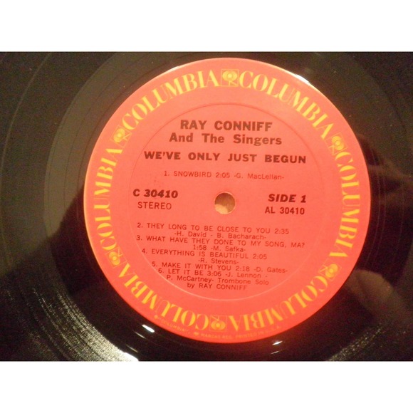 Ray Conniff (11/6/16-10/12/02) And The Singers - We've Only Just Begun LP, 1970 - Picture 3 of 5